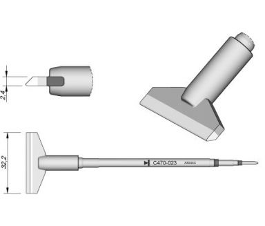 Cartridge Blade 32.0 T470 Heavy Duty Iron Tip