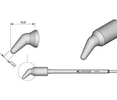 Cartridge for Plastics dia. � 3.5 T470 Heavy Duty Iron Tip