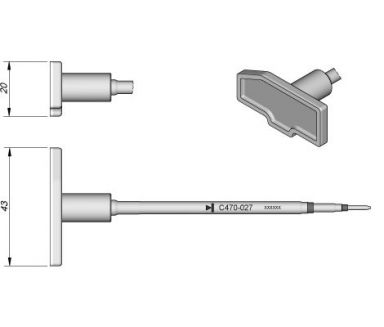 Cartridge Shield 43 x 20 T470 Heavy Duty Iron Tip