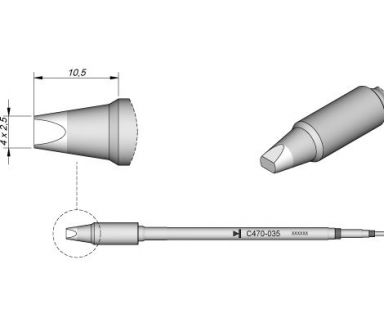 Cartridge Chisel 4 x 2.5 T470 Heavy Duty Iron Tip