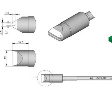 Cartridge Groove 1.1 x 10 T470 Heavy Duty Iron Tip