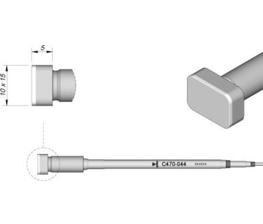 Cartridge Flat 10 x 15 T470 Heavy Duty Iron Tip