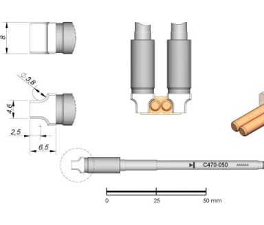 Cartridge Pin/Connector dia. � 3.8 T470 Heavy Duty Iron Tip