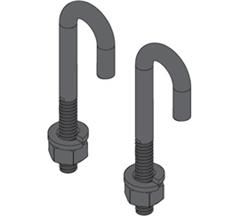 ONE PAIR 5/16" J-BOLT W/NUT