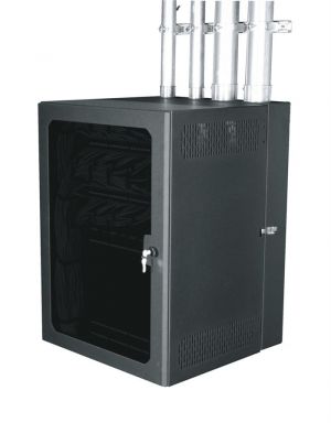 4' DATA WALL CAB PLEXI DR, 22D, 10-32 RAIL