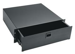 2 SPACE (3 1/2") RACK DRAWER, BLACK BRUSHED F