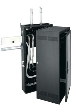 35SP/26"D WALL RACK W/ PLEXI DOOR, BLACK