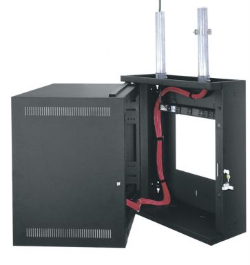 10SP/22"D ECONO WALL RACK, BLACK