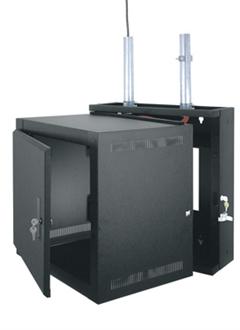 16SP/17"D ECONO WALL RACK W/ SOLID FRONT DR.