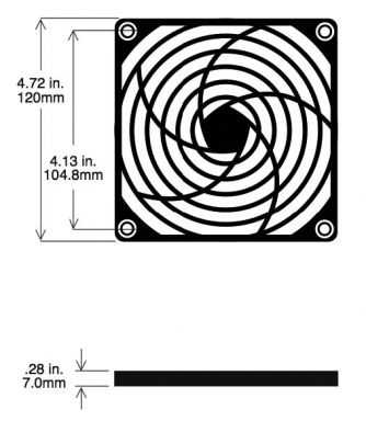 FAN GUARD PLASTIC 120MM
