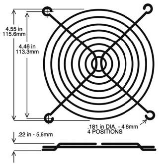 FAN GUARD 172MM BLACK