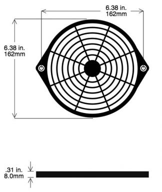 FAN GUARD 172MM PLASTIC
