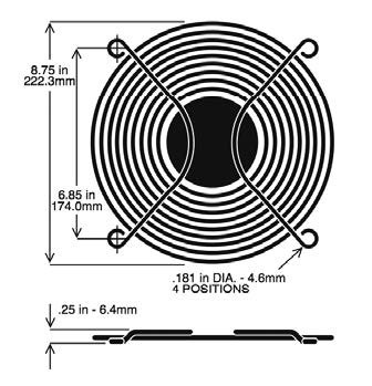 FAN GUARD 254MM SOLID CENTER