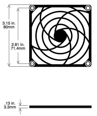 FAN GUARD 80MM PLASTIC