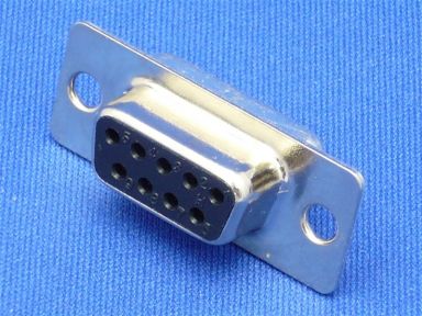 Connector.  D-Sub 9 pin solder socket