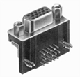 Connector.  D-Sub 15 pin right angle high density plug