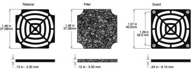 FAN FILTER 40MM 30PPI MEDIA