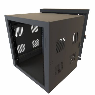12U Swing-out wall rack cabinet 24in wide, 26.78in deep