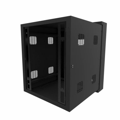 18U Swing-out wall rack cabinet 30in wide, 34.78in deep