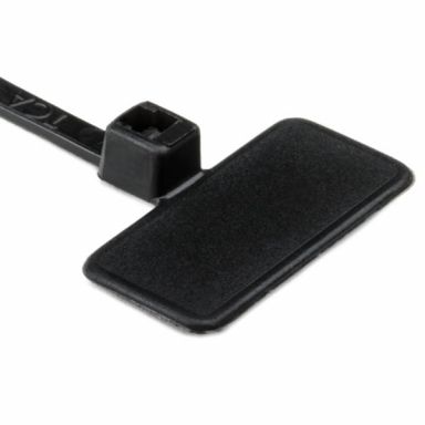 IT18FL0C2 - Identification Tie, 4.3" Long, 18lb Tensile Strength, PA66, Black, 100/pkg