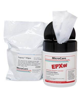 Presaturated Wipes, Uncured Epoxy Cleaner, 8" x 5"