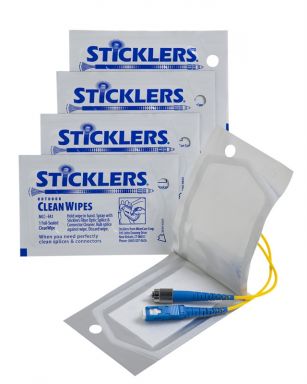 Outdoor CleanWipes Singles Fiber Optic Wipe for Harsh Environments - 4" x 2" - 50/Bag
