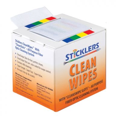 Sticklers CleanWipes, Optical Grade 600 Cleans/box, 100 wipes, 2" x 4.25"