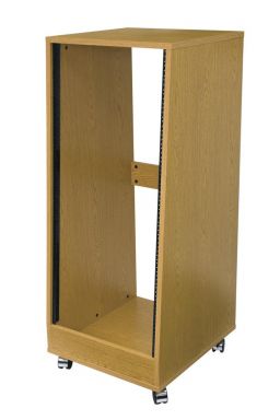 24 SPACE(42") OAK SLOPED STUDIO RACK W/CASTER