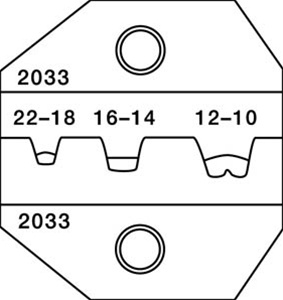 PA2033 DIE 22-12 AWG OPEN BARREL BLISTER
