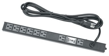 SLIM PWR STRIP, 8 OUTLET, 15A