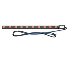 PDT SERIES THIN POWER STRIP 12 OUTLETS, 20 AMP, 9 FT CORD, NO SURGE