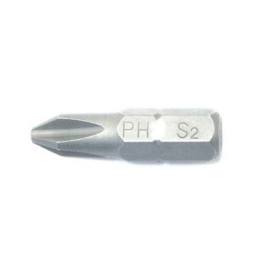 Bit, Phillips, Size 2, 1" Long, 1/4" Hex