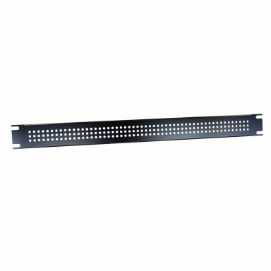 1U Perforated Steel Rack Panel, Matte Black