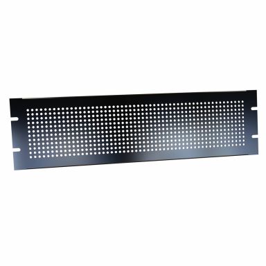 3U perforated steel rack panel, finished in�black smooth powder paint