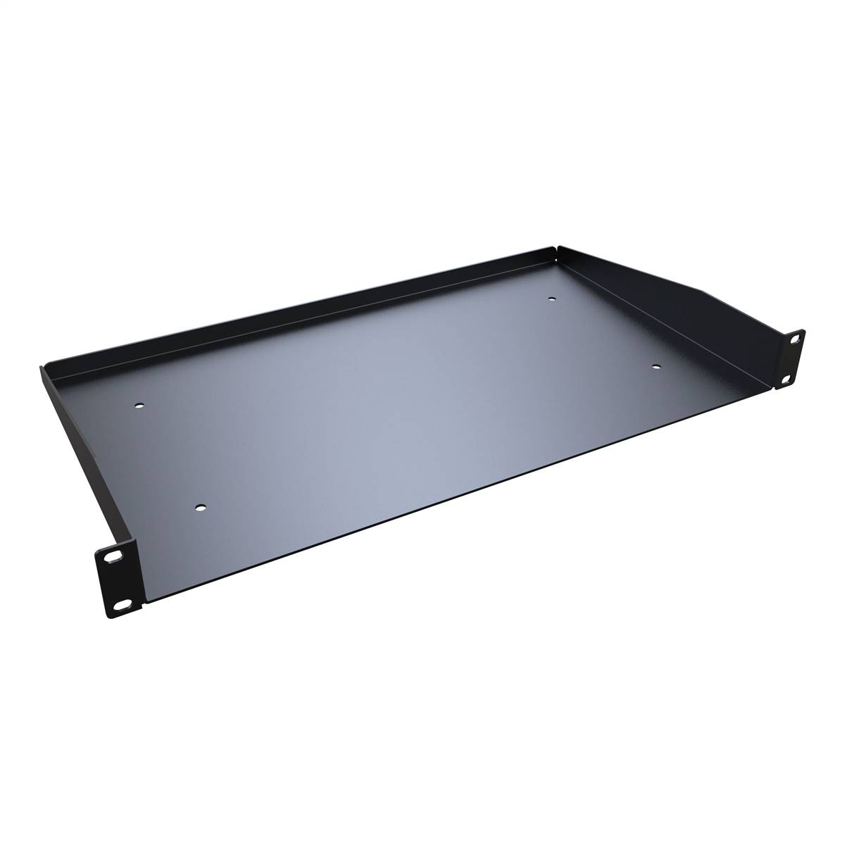 10 Inch Depth Rack RASU190110BK1 Hammond MFG 1U 10 inch Deep Universal solid rack shelf