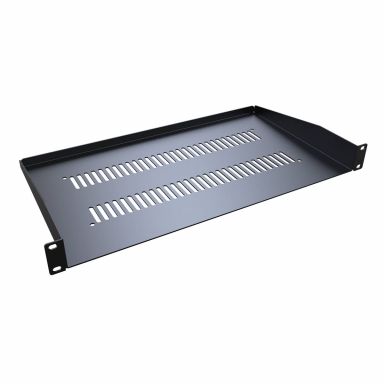 1U 10 inch Deep Universal vented rack shelf