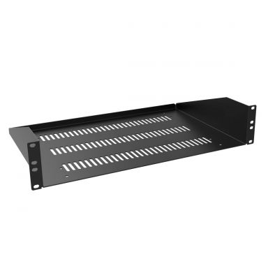 2U 12 inch Deep Universal vented rack shelf