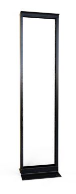 45U 19in 12-24 threaded, knockdown 2-Post aluminum rack Load rated for 1,500 lbs.