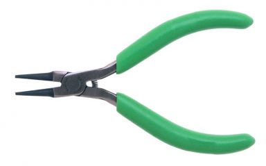 4 1/2" Round Nose Pliers with Green Cushion Grips
