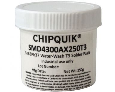 Solder Paste in jar 250g (T3) 63Sn/Pb37 water washable