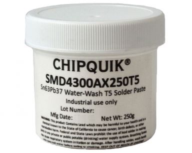 Solder Paste in jar 250g (T5) 63Sn/Pb37 water washable
