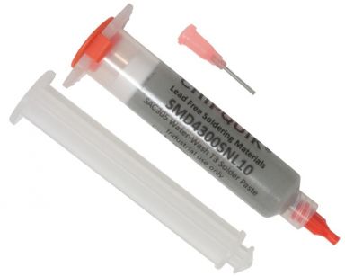 Solder Paste no clean Lead-Free in 10cc syringe 35g water washable (T3)