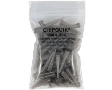 Dispensing Needles / Syringe Tips 100 Pack Conical Plastic - 16 gauge
