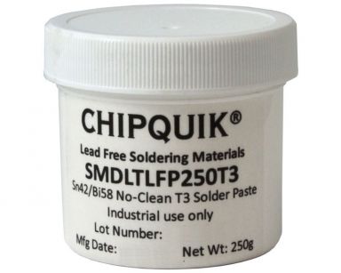 Solder Paste in jar 250g (T3) Sn42/Bi57.6/Ag0.4 Low Temperature