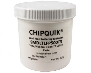 Solder Paste in jar 500g (T3) Sn42/Bi57.6/Ag0.4 Low Temperature