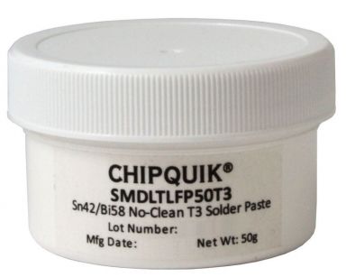 Solder Paste in jar 50g (T3) Sn42/Bi57.6/Ag0.4 Low Temperature