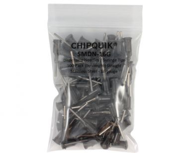 Dispensing Needles / Syringe Tips 100 Pack Straight Stainless Steel - 16 gauge