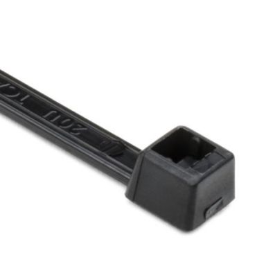 T40R0C2 - Cable Tie, 8" Long, UL Rated, 40lb Tensile Strength, PA66, Black, 100/pkg