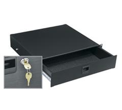 2 SPACE (3 1/2") RACK DRAWER, BLACK TEXTURED