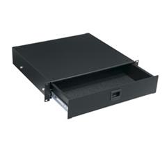 2 SPACE (3 1/2") RACK DRAWER, BLACK TEXTURED